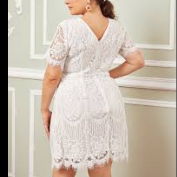 M S L G Dresses & Skirts - MSLG Womens Floral Lace Overlay Dress
